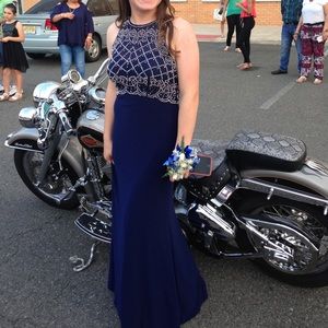 Navy blue prom dress size 3/4